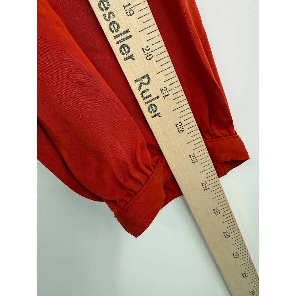 J Jill Shirt Womens XL Orange Long Sleeve Button Up Modal Soft - Picture 6 of 9